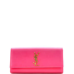 Saint Laurent Long Classic Monogram Clutch Leather